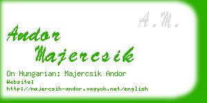 andor majercsik business card